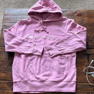 Champion Blush Hoodie with Logo